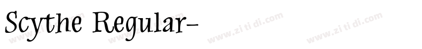 Scythe Regular字体转换
